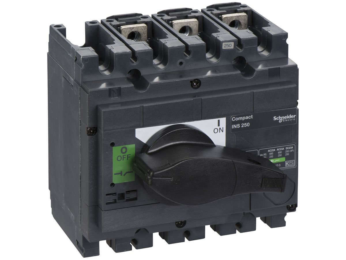 Lasttrennschalter Schneider Electric INS 3L 250A mit Drehgriff schwarz