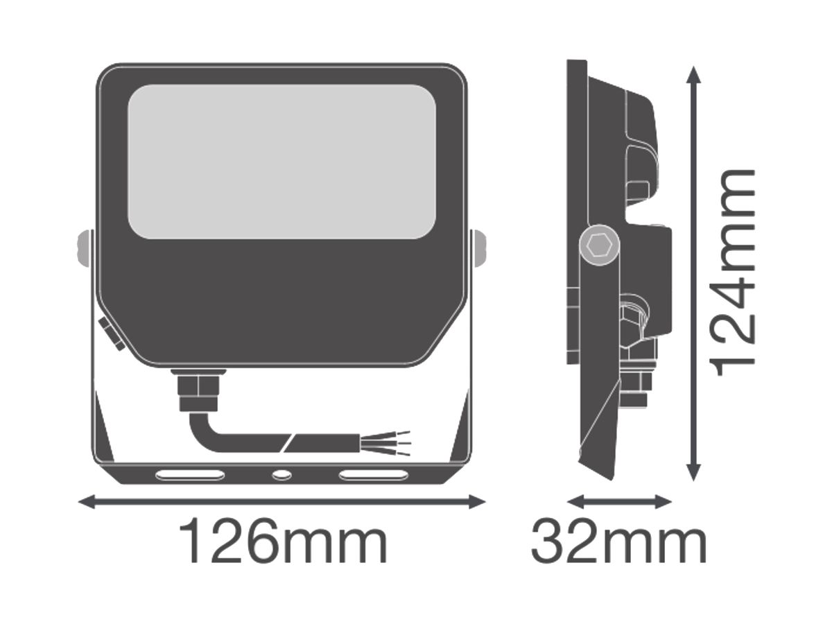 LED-Strahler LEDVANCE COMPACT 18W 1350…2400lm 3000…6500K IP65 VWB 126×124