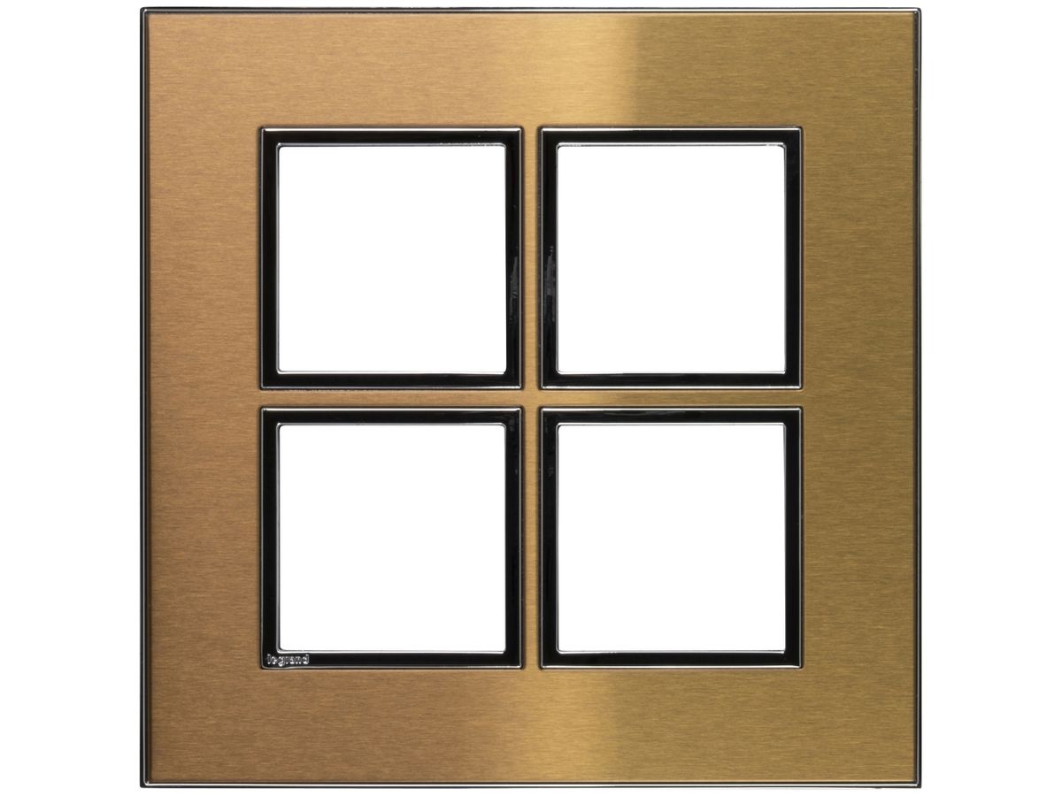 Abdeckrahmen ATO 2×2 Modul, gold brass