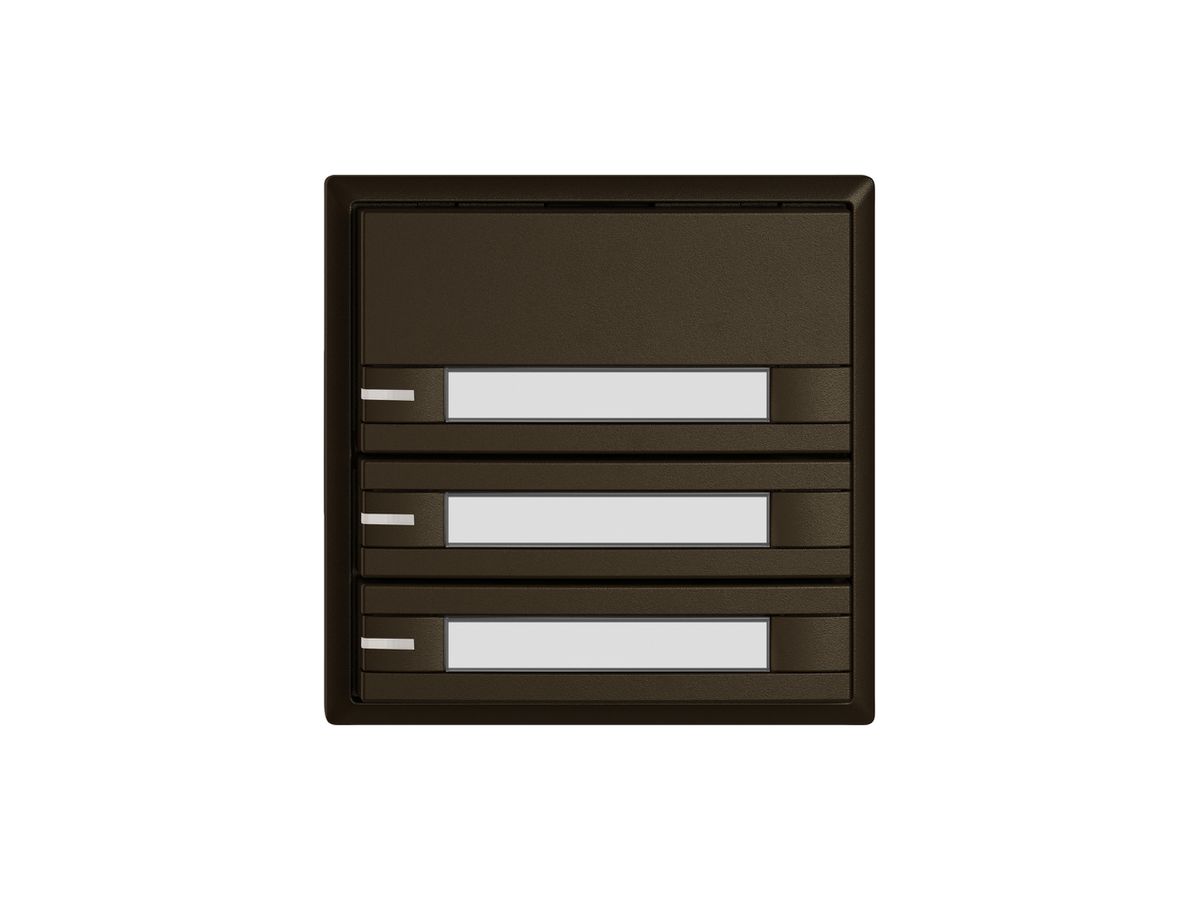 KNX-Taster RGB EDIZIO.liv SNAPFIX® Temperaturfüh.RGB-LED Pap.3×T 2-Tbed.br