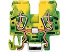Durchgangsklemme WAGO 4mm² 2L grün/gelb