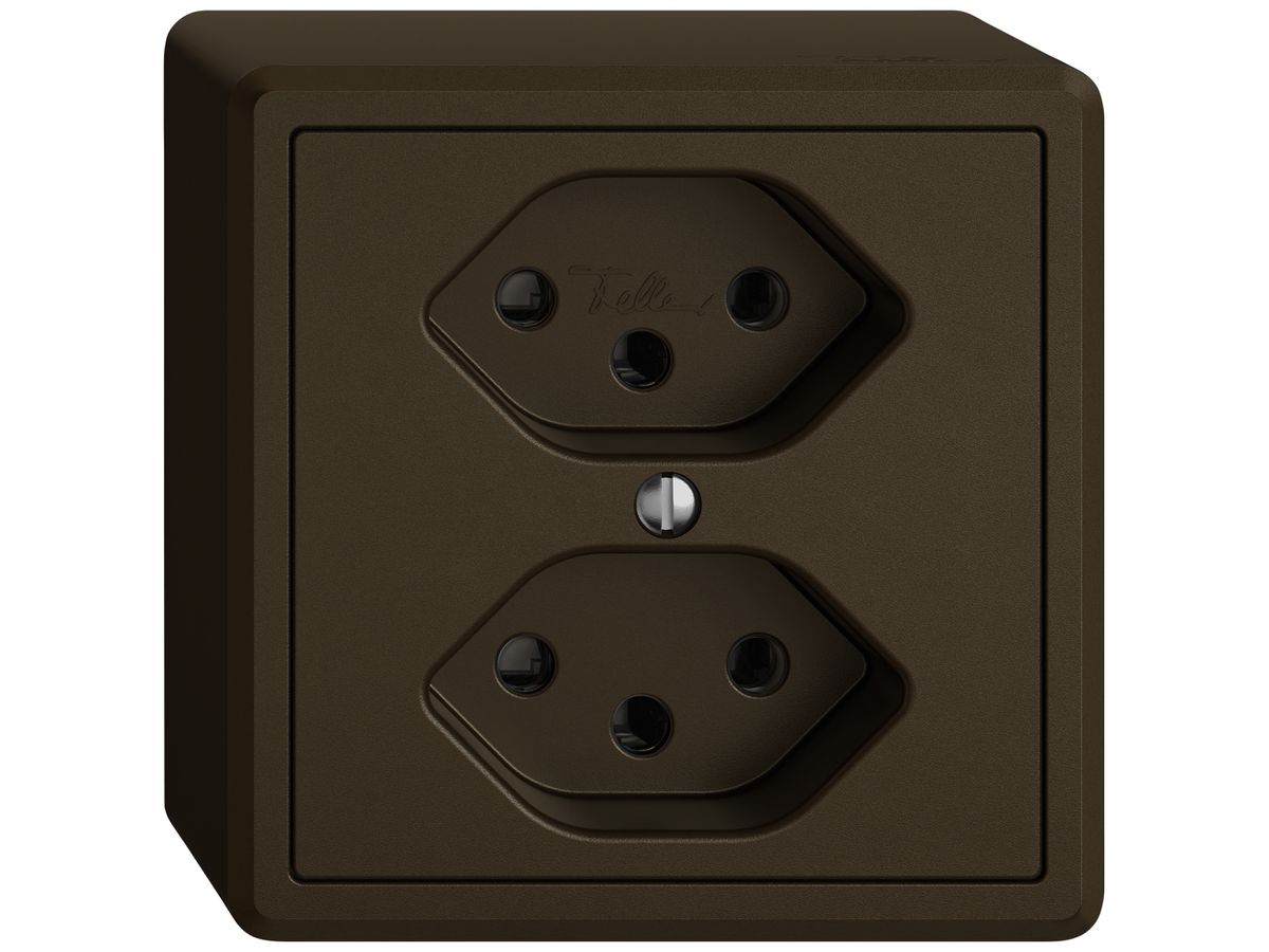 AP-Steckdose EDIZIO.liv SNAPFIX® 2×T13 br