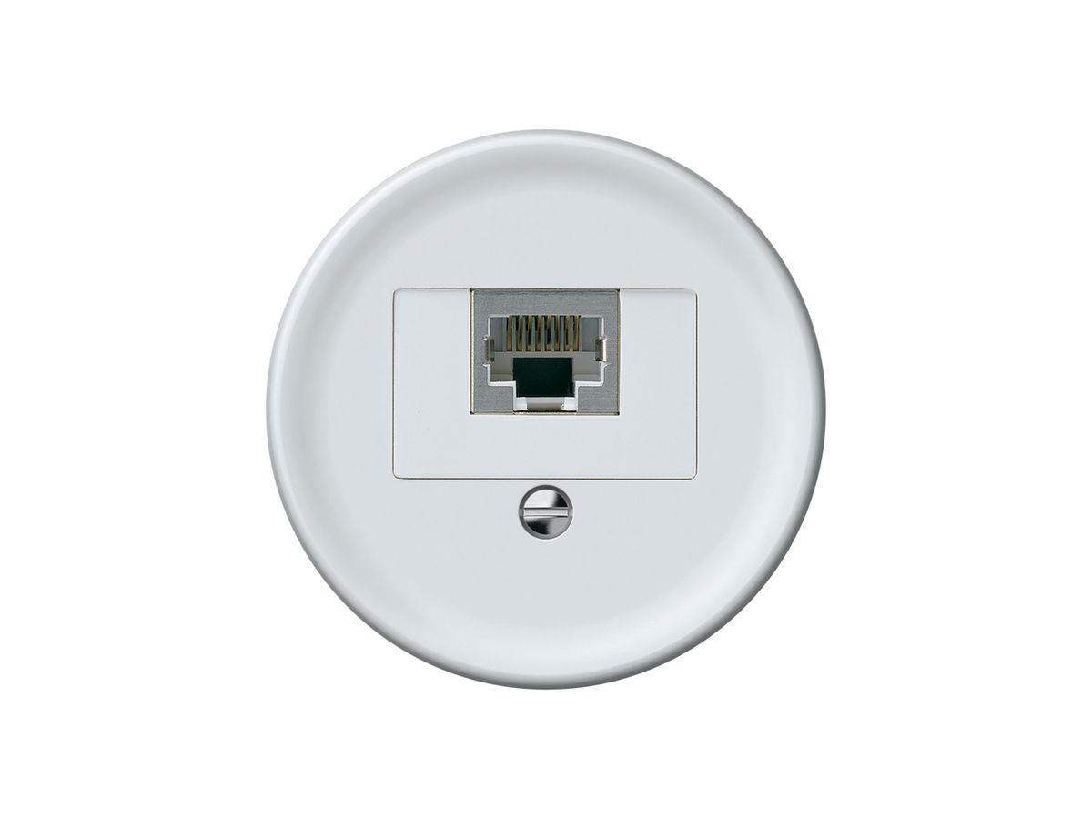 Anschlussdose origin RJ45 8(4) Kat.6 gerade geschirmt 60×60mm weiss