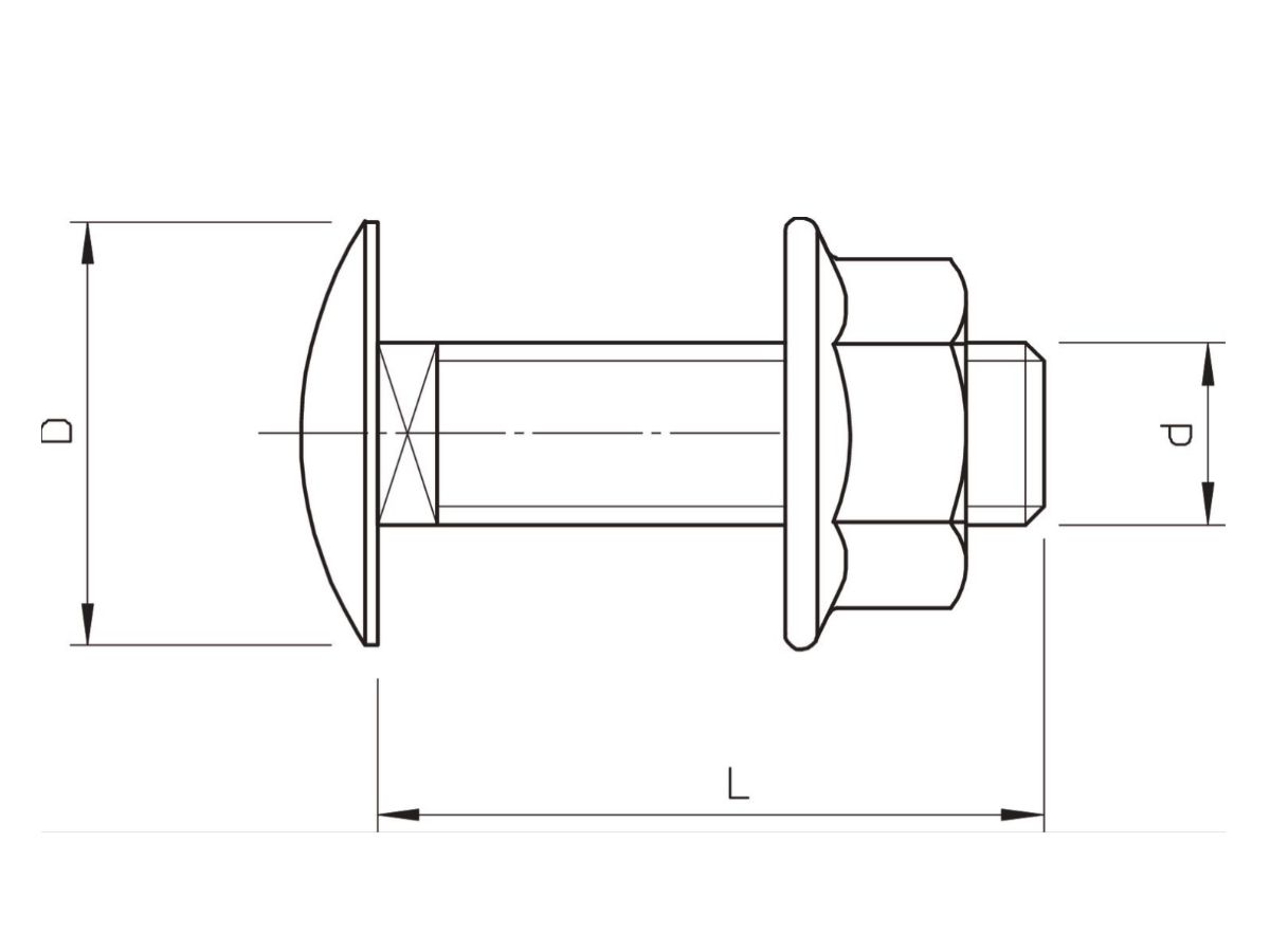 Schraube Pan-Head Bettermann M10×25mm galvanisiert