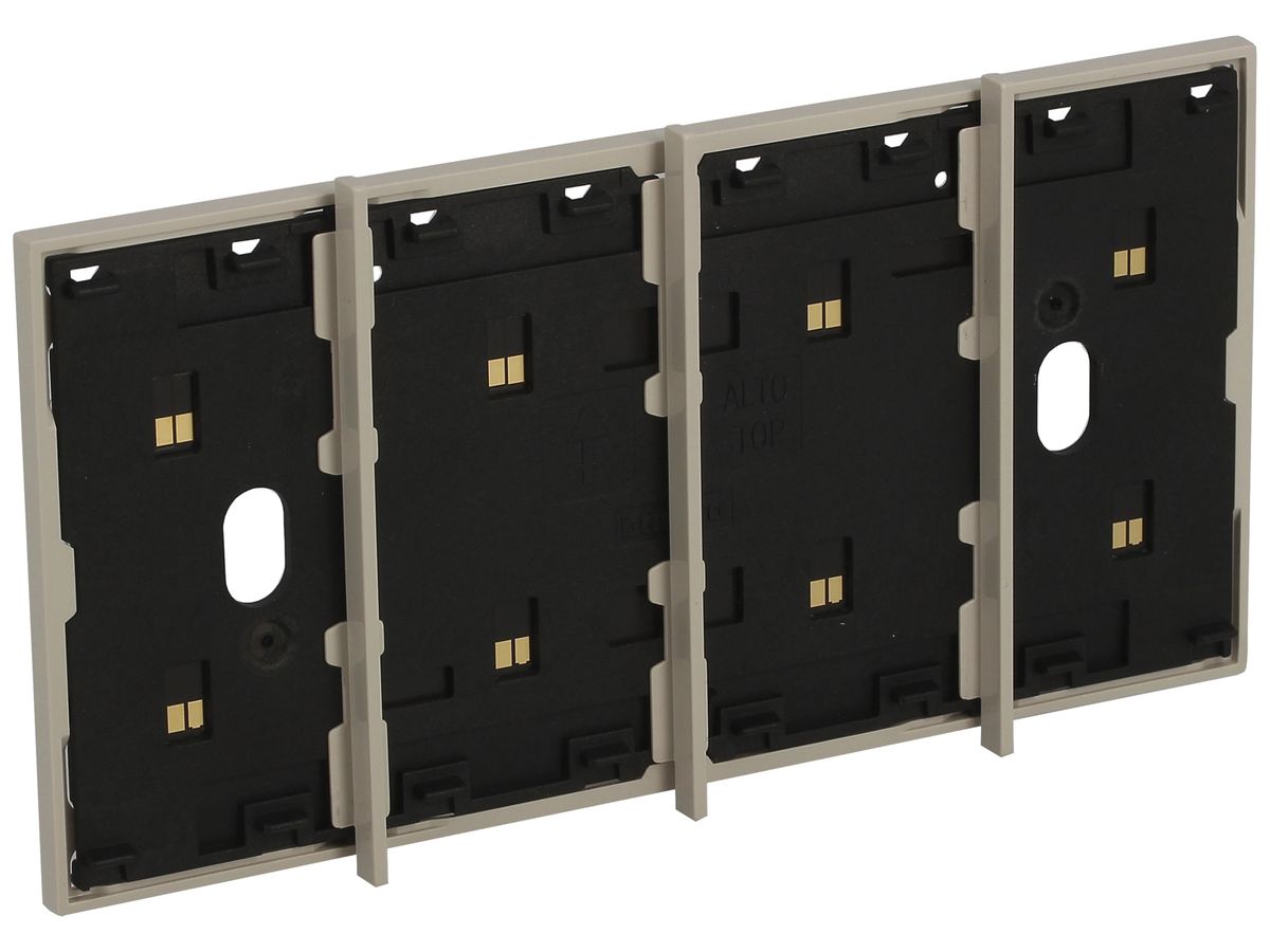 BUS-Rahmen Living Now MyHOME 4 Module Montage auf 4-moduligen Dose sand