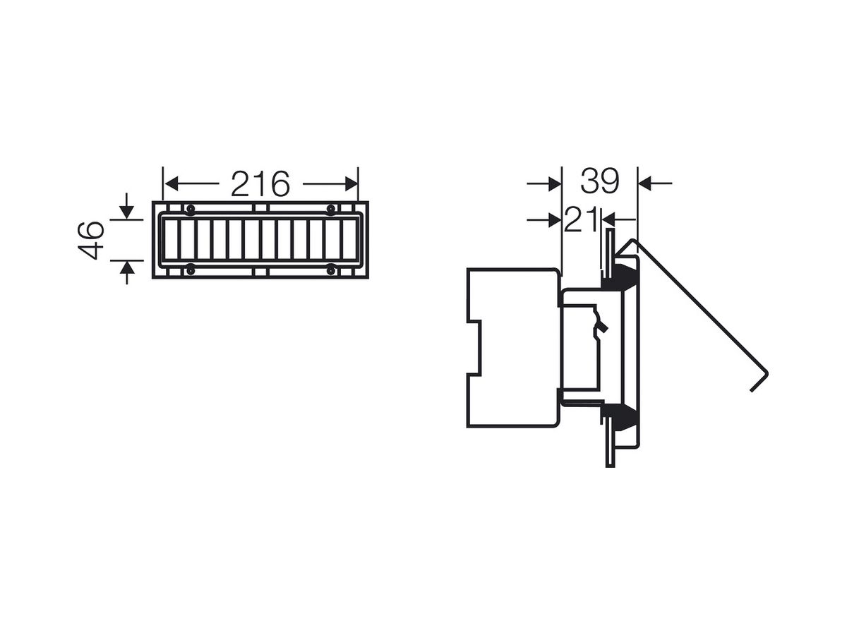 Berührungsschutz Hensel 1×12×18mm