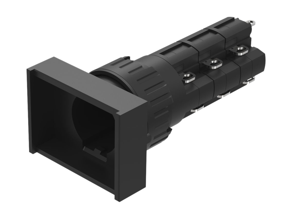 EB-Leuchtdruckschalter EAO31 18×24mm 3Ö+3S schwarz