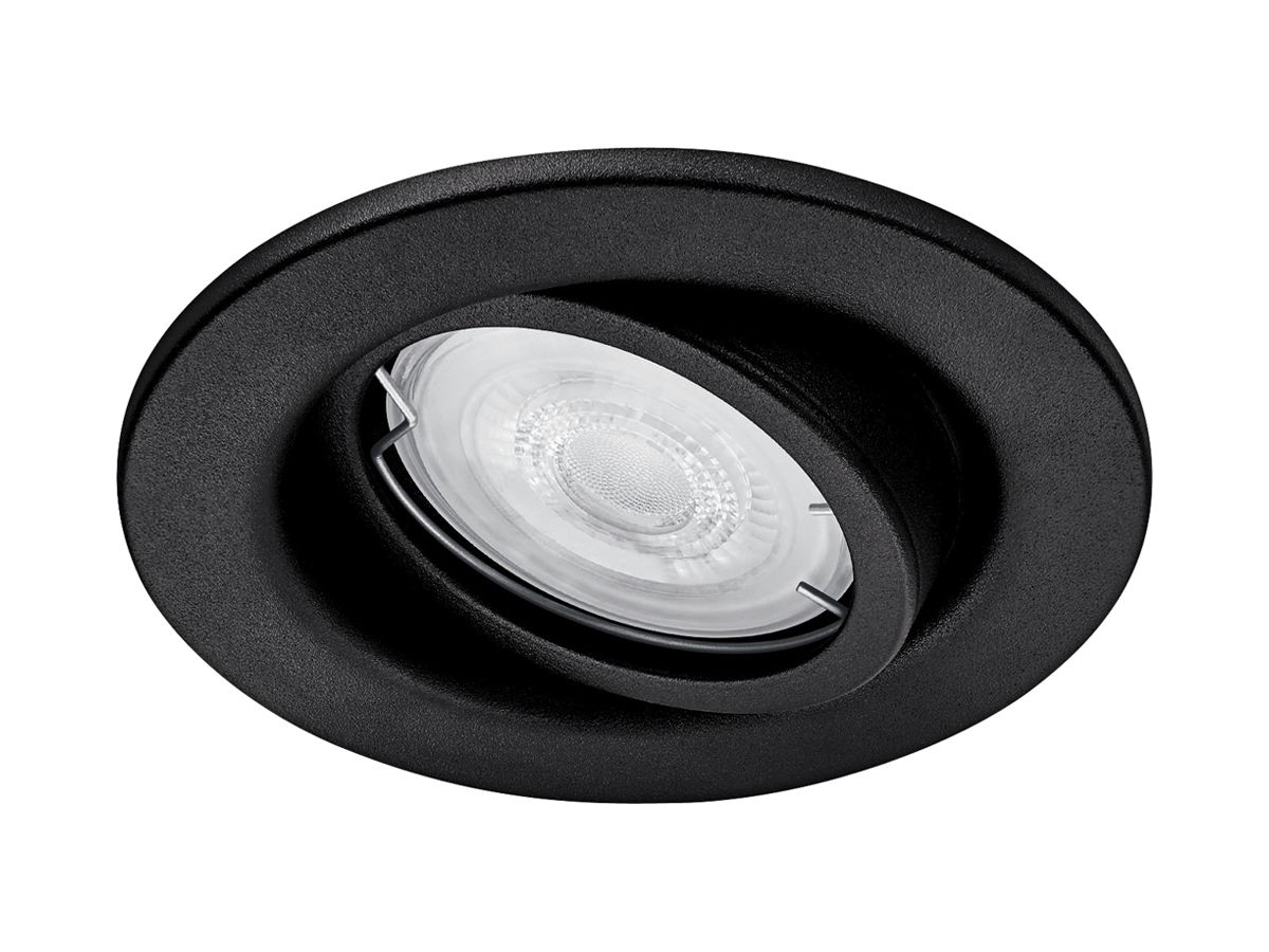 EB-Spot Philips Fresco GU10 1×4.6W 2700K IP23 Ø100mm schwarz