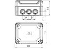 Kabelabzweigkasten Bettermann 150×116×83mm mit Deckel transparent