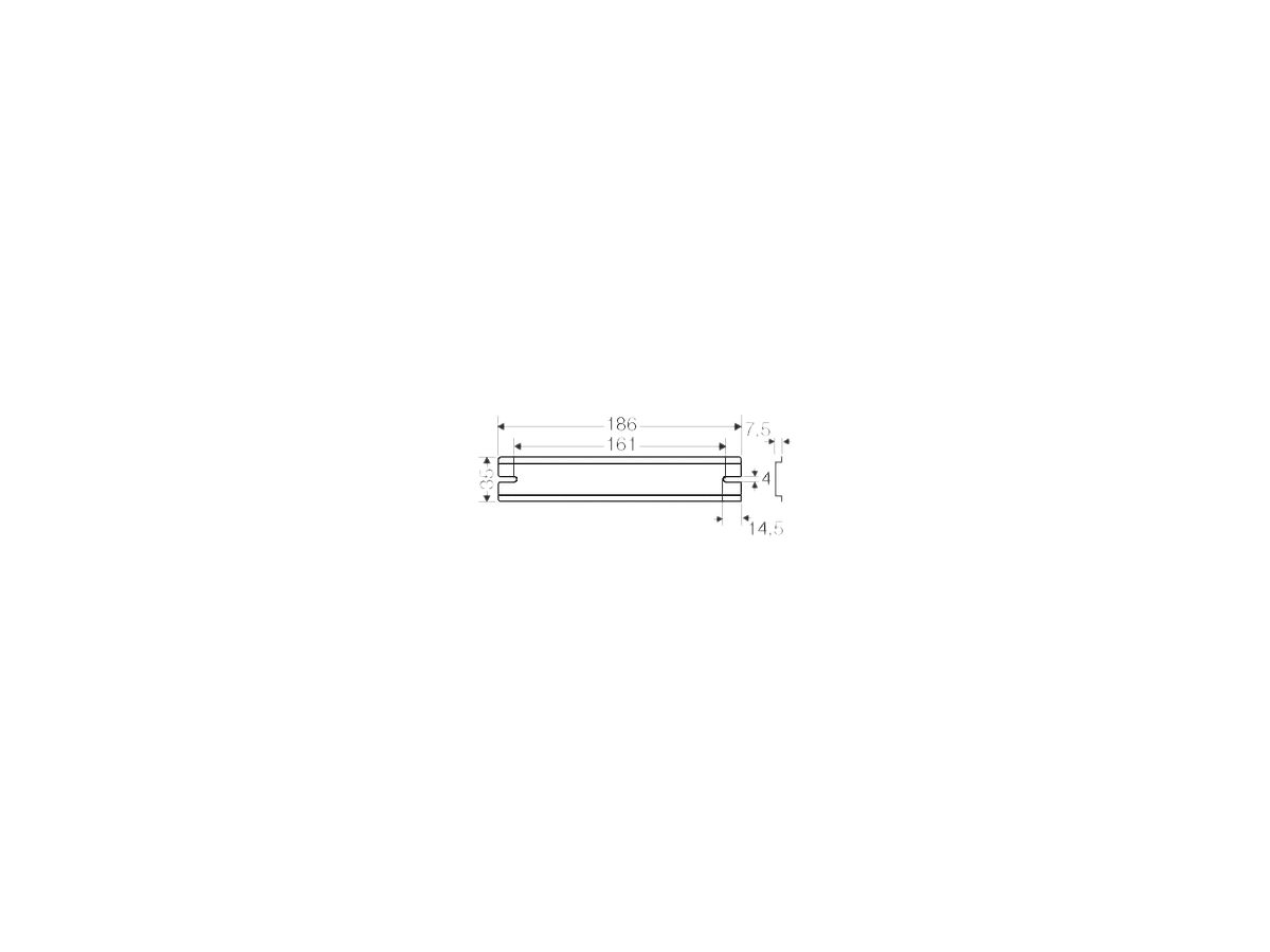 Tragschiene Hensel, 186mm, für DK / KF / EB 35…