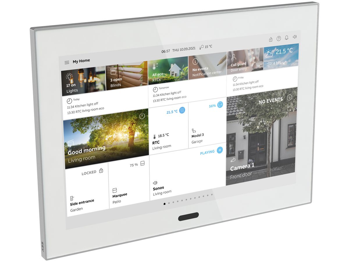 Touchpanel 10" ABB-SmartTouch, KNX/free@home/ABB-Welcome, weiss/Edelstahl