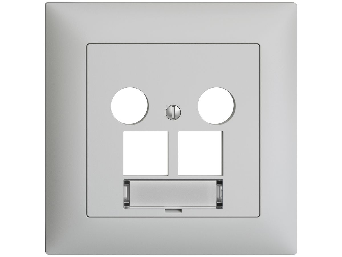 UP-Abdeckset Edue FMI, f.EASYNET-Multimediadose 5…2000MHz, f.2×RJ45 S-One, hgu