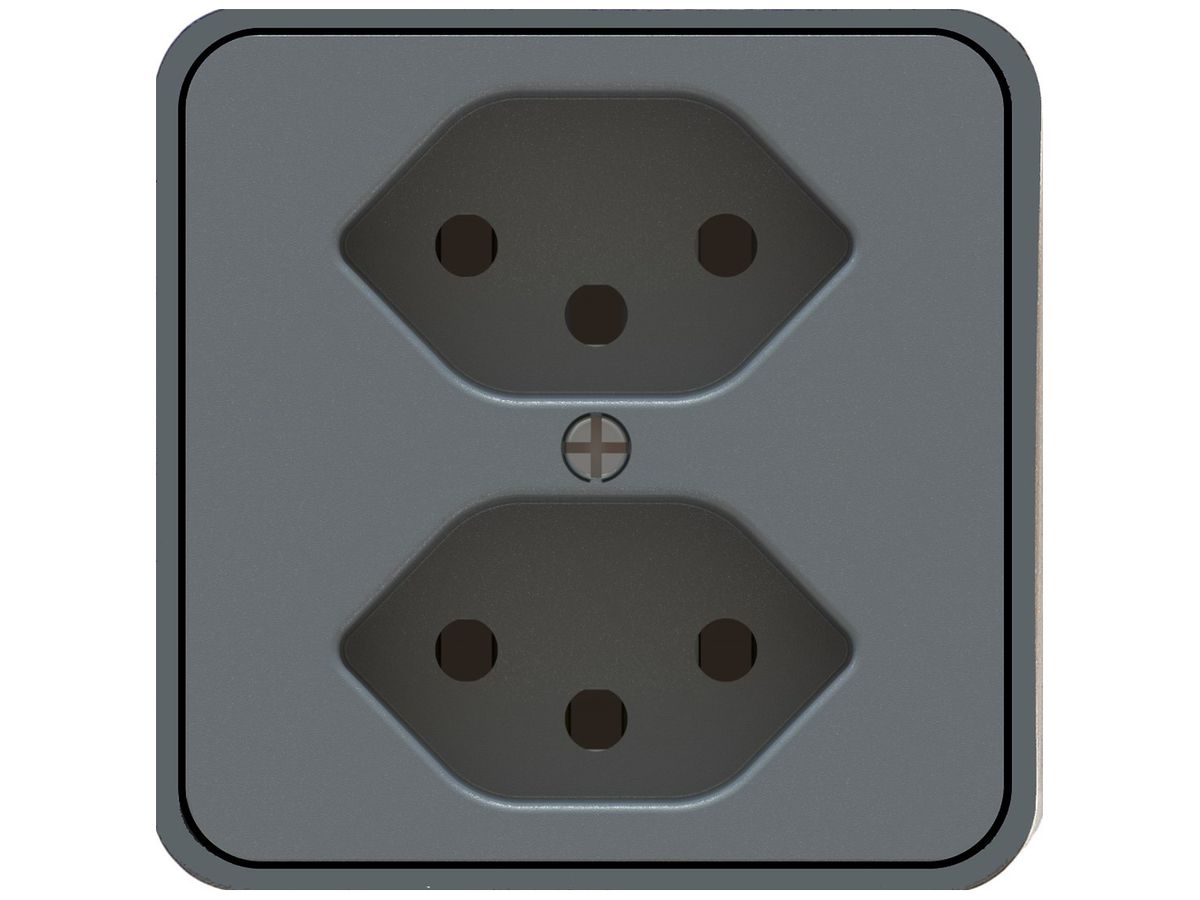 AP-Steckdose MH BUILD 2×T13 10A 230V 65×65×65mm IP20 an