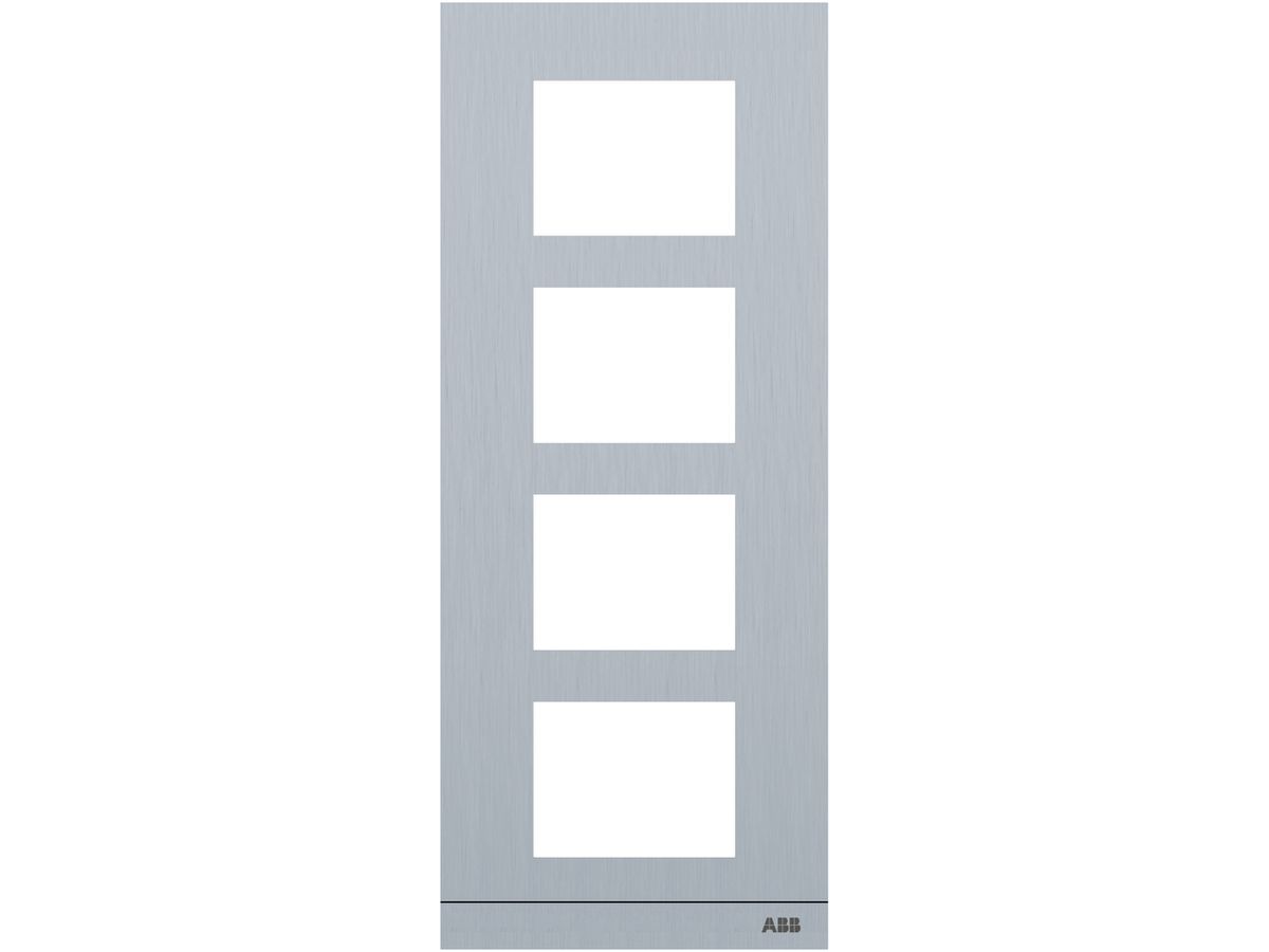 Abdeckrahmen Audio ABB-Welcome, für 1/4 (4 Module), Al gebürstet