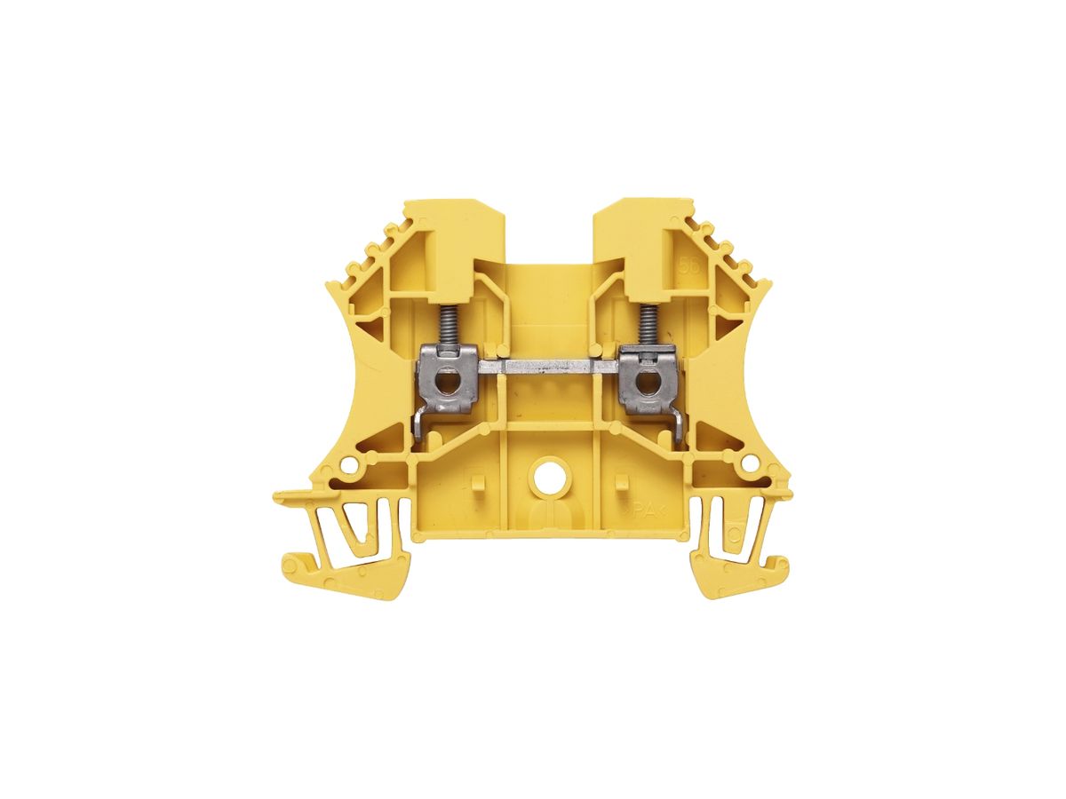 Durchgangs-Reihenklemme Weidmüller WDU Schraubanschluss 2.5mm² TS35 gelb