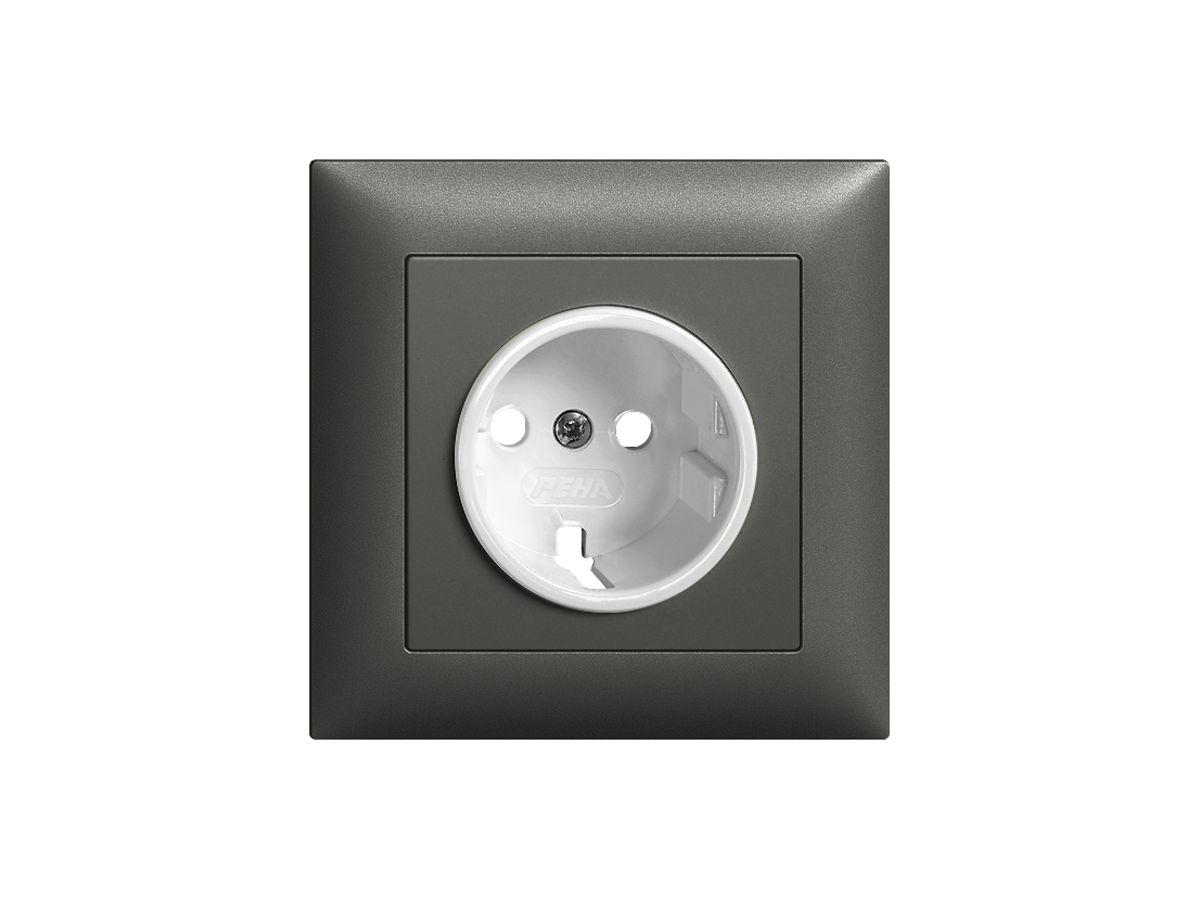 Frontset EDIZIOdue Schuko schwarz