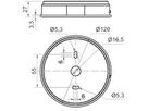 Adapter WERMA Maxi, für Signalsäule, Bodenmontage, grau