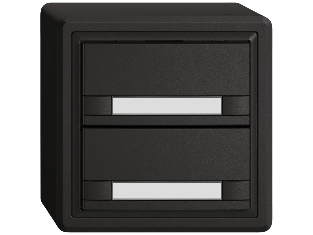 AP-KNX-Taster RGB EDIZIO.liv SNAPFIX® Temperaturfüh.o.LED Pap.2×T 2-Tbed.sz