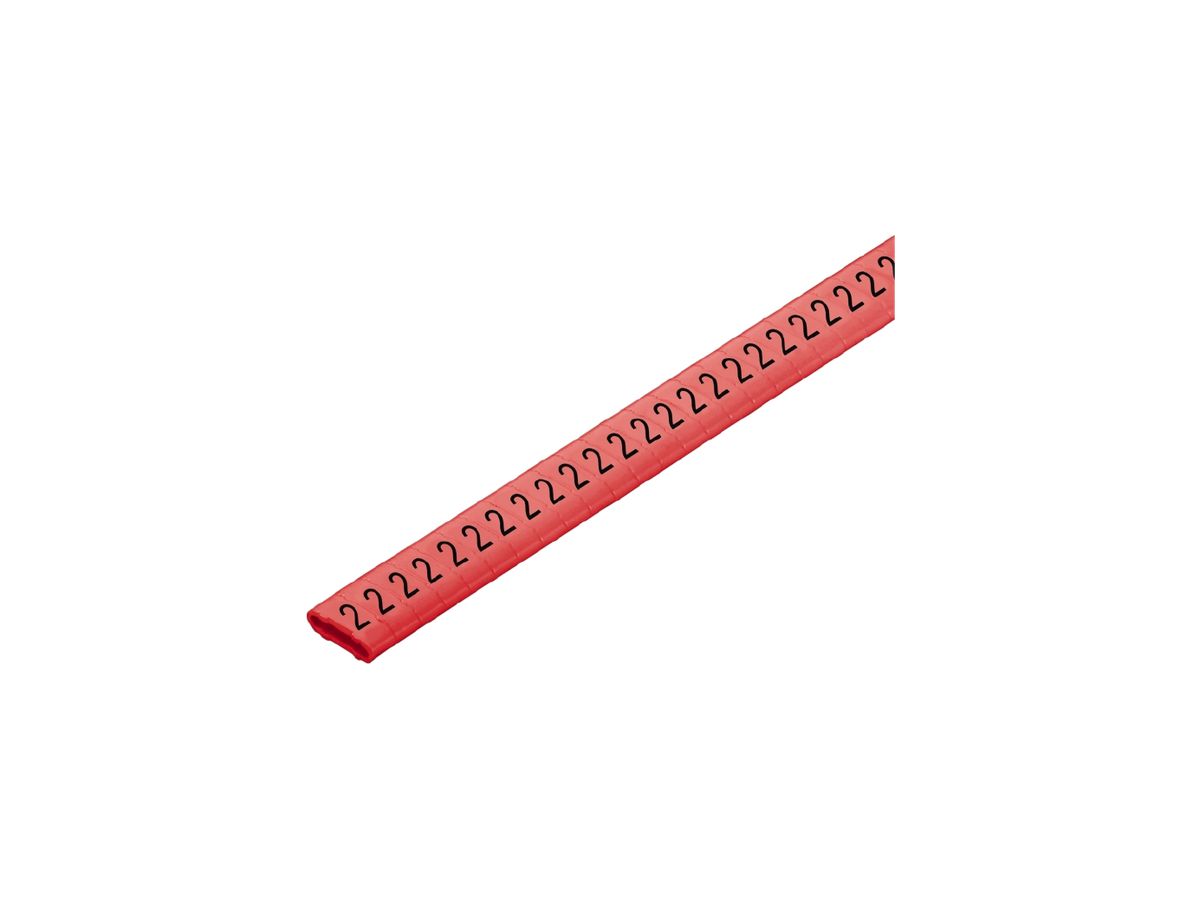 Kabelmarkierer Weidmüller CLI M CD für Ø10…317mm 4×11.3mm Aufdruck: 2, rot