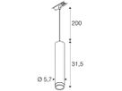 Pendelleuchte SLV GRIP L AD1PH GU10 1×6W DIM Ø57mm Gold
