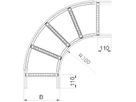 Bogen 90° horizontal Bettermann 60×600mm für Kabelleiter bandverzinkt