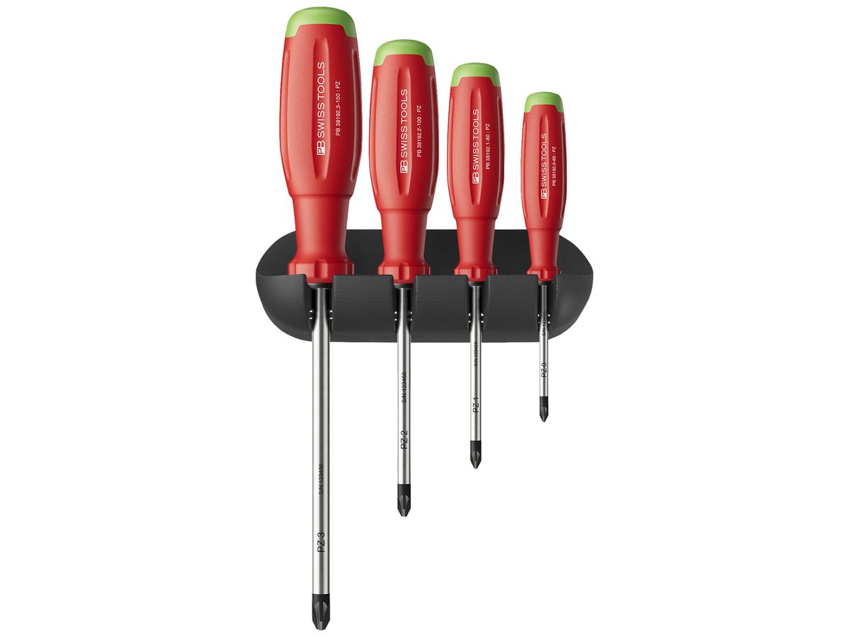 Schraubenzieher-Set PB SwissGrip Evo 4-tlg Wandhalterung