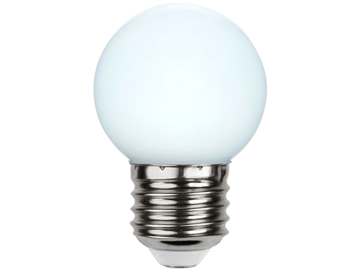 LED-Lampe M. Schönenberger E27 1W 15lm 6500K 69mm G45 opal weiss