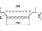 T-Abgang BET RAA 60×400mm Edelstahl A2 blank