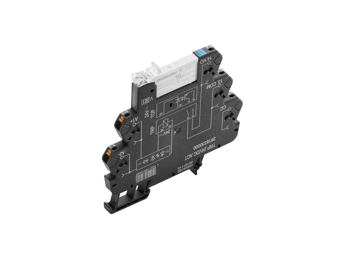 Relais WM TRP 1NO AgNi 19.2…28.8VDC 6A/250VAC push-in