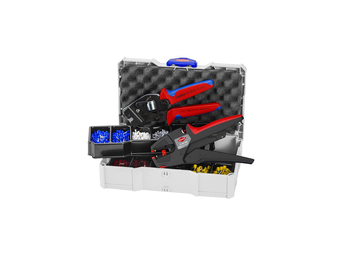 Crimpzangen-Set KNIPEX Aderendhülsen isoliert Mit Werkzeug