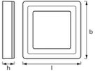 LED-Decken-/Wandleuchte LDV LED CLICK WHITE SQ, 300mm 18W