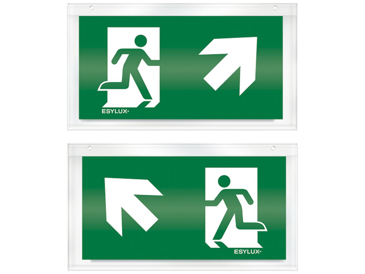 Piktogramm-Scheibe ESYLUX für SLX zweiseitig Pfeil oben R/L