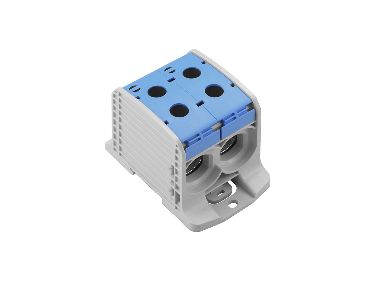 Verteilerblock WM WPD 232 2×185/2×185mm² 353A 1000V TS35 blau