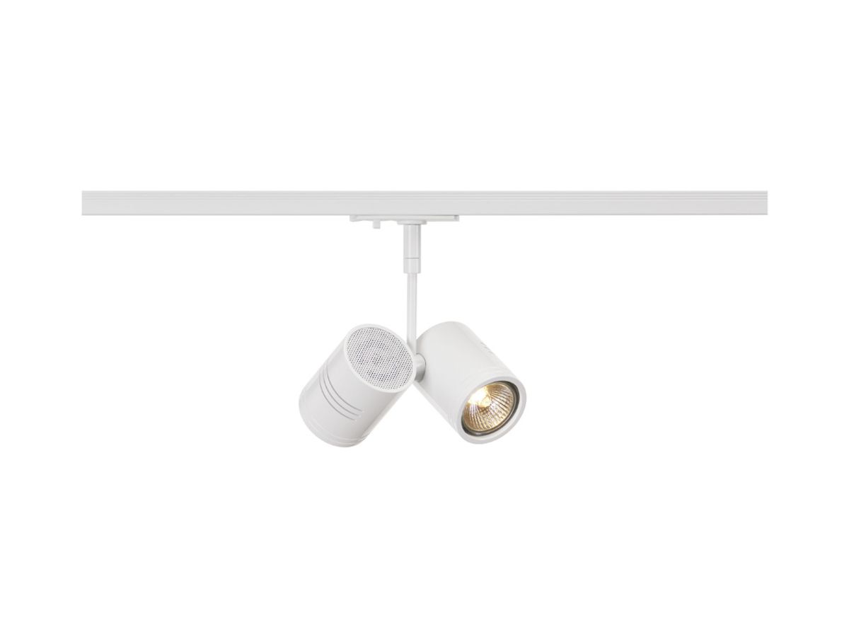 Strahler SLV BIMA II, 2×GU10 50W mit 1-Phasen-Adapter IP20 mattweiss
