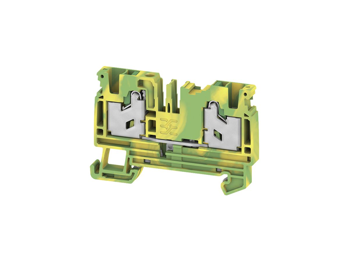 Durchgangs-Reihenklemme WM S2C 4 PE 4mm² SNAP IN 2×1 TH35 grün/gelb