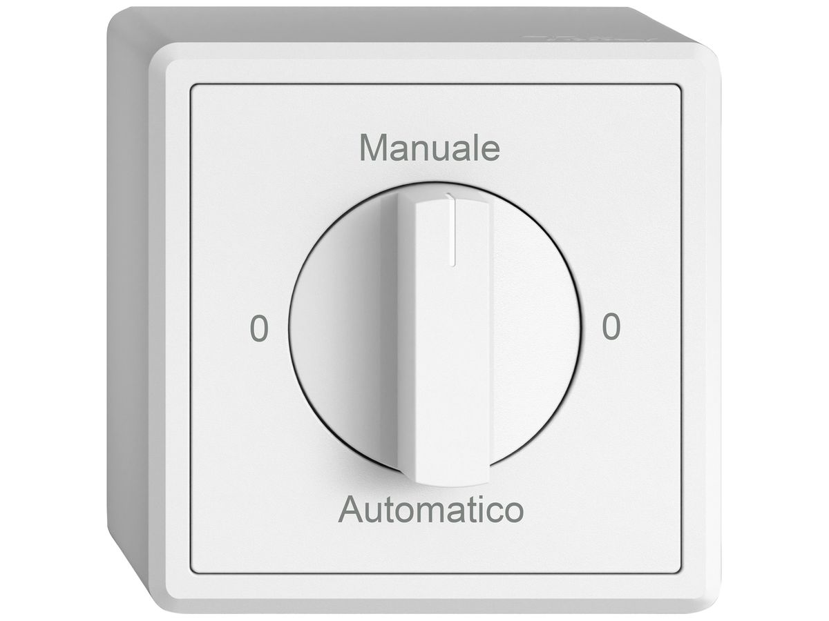 AP-Drehschalter EDIZIO.liv SNAPFIX® Drehgriff 2/1L 0-Manuale-0-Automatico ws
