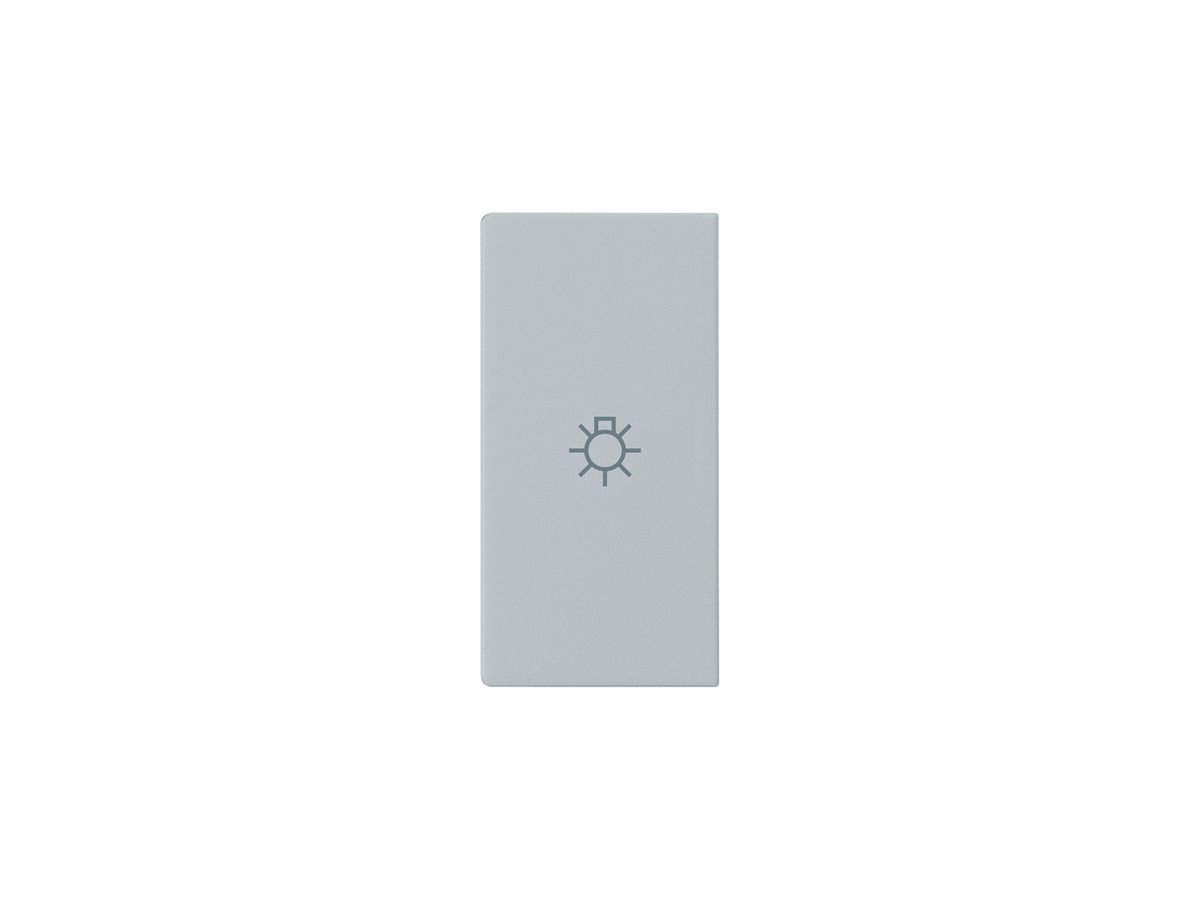 Knopf kallysto mit Symbol Licht hellgrau