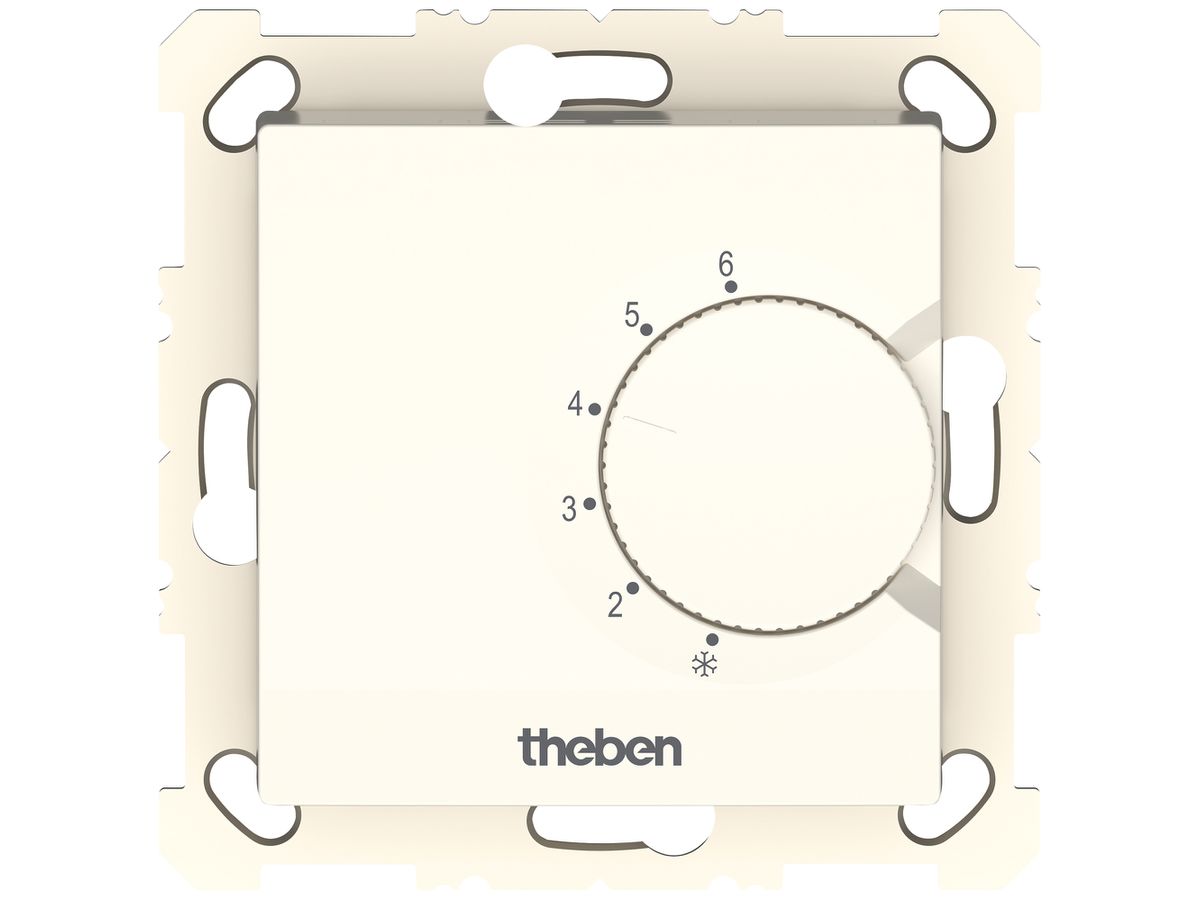 UP-Raumthermostat Theben RAMSES 741 S 230V AC 5…30°C 10A 71×71mm weiss