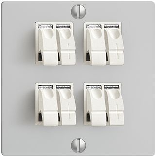 Audiodose EDIZIOdue F 4×hellgrau ITplus Klemmanschluss für 4 LS