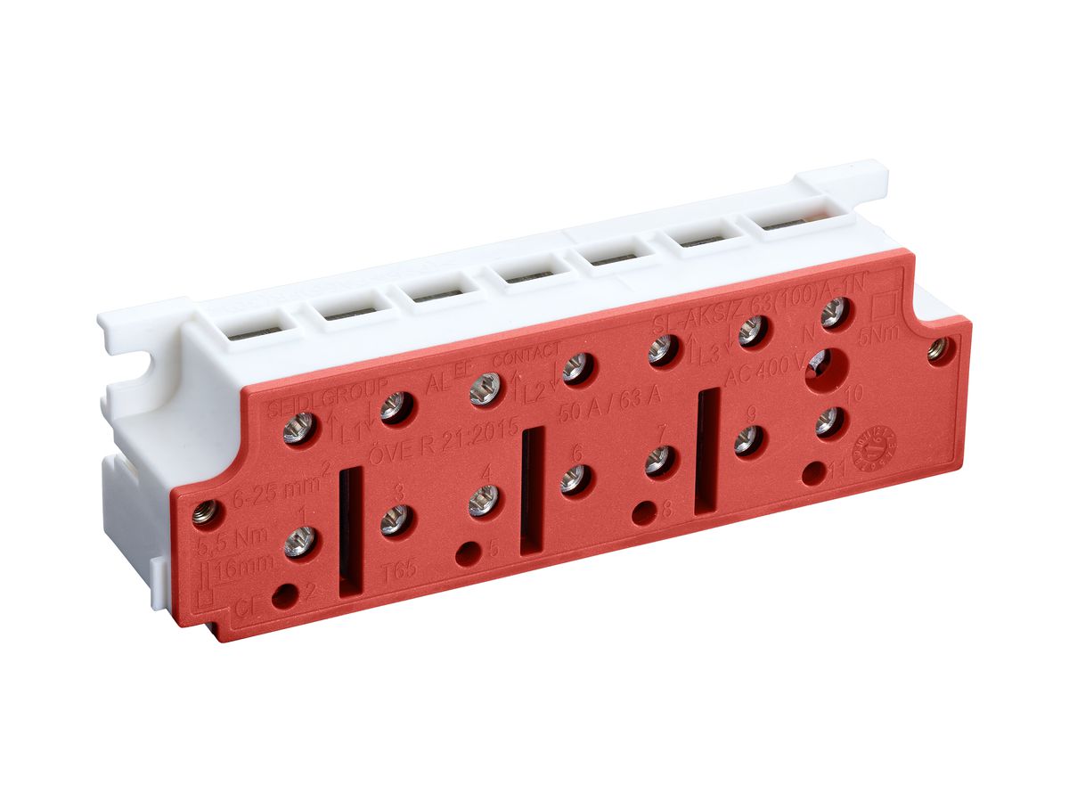 Zähleranschlussklemme SEIDL SL-ZAKD 80 (128)A-1N-m.TRE-A-SB 400V 80A