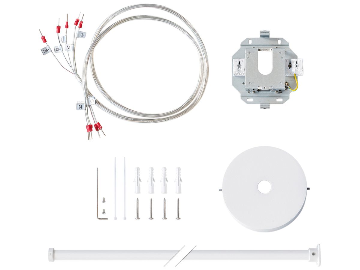 Pendelabhängung ESYLUX SVENJA POLE PENDULUM SET 1000, mit Zentralrohr