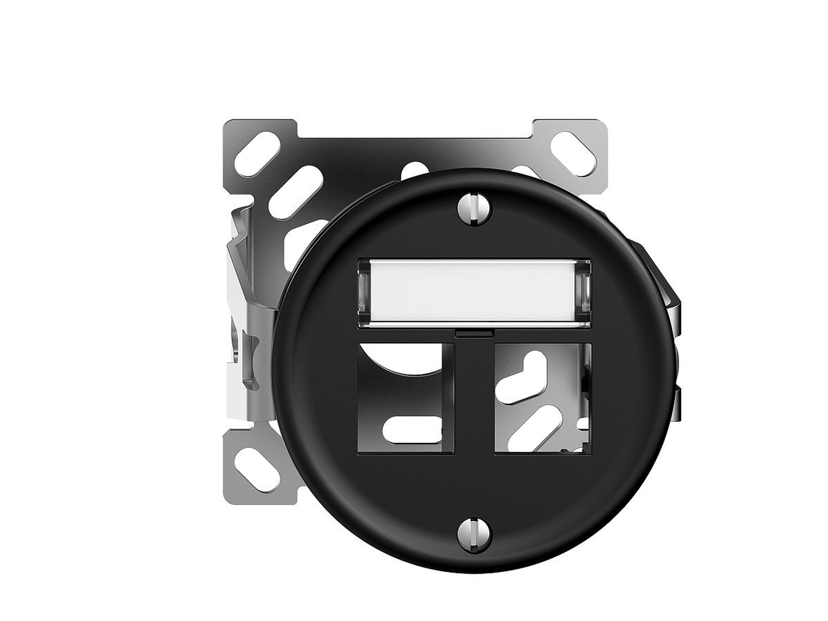 AP-Montageset Sdue QX.CO.54, Geradeauslass 2×RJ45 freenet schwarz