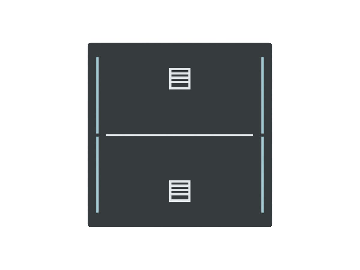 Tasterabdeckung ABB SIDUS touch 2-fach "Taster-Jalousie" anthrazit