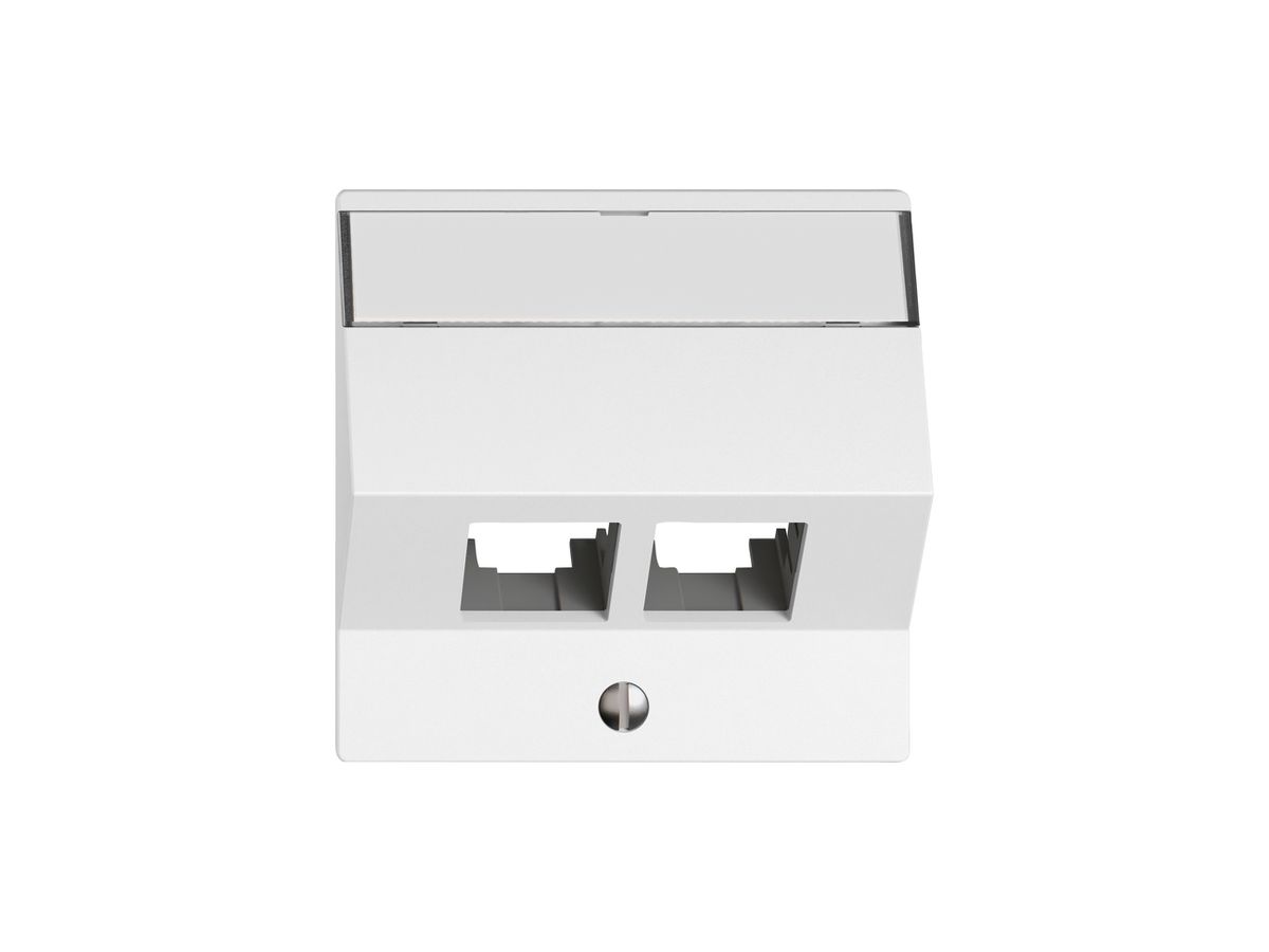 Montageset EDIZIO.liv EASYNET S-One SNAPFIX® schräg 2×RJ45 ws