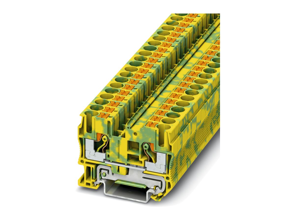 Schutzleiterklemme 0.5…10mm² Push-in-Anschluss grün/gelb PT 6-PE