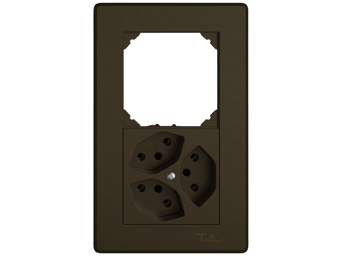 UP-Kombination EDIZIO.liv SNAPFIX® 2×1 156×96mm leer+3×T13 braun