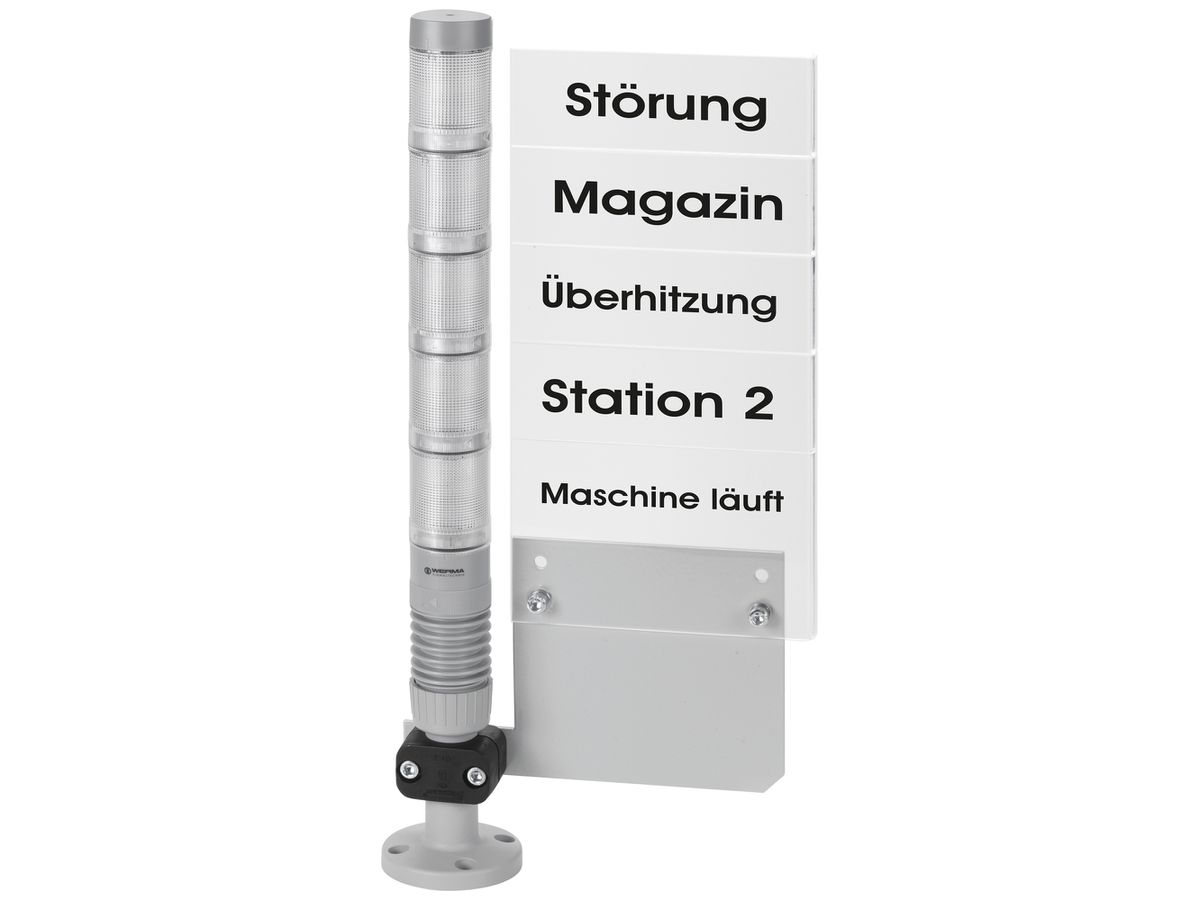Beschriftungstafel WERMA RM, für Signalsäule, komplett