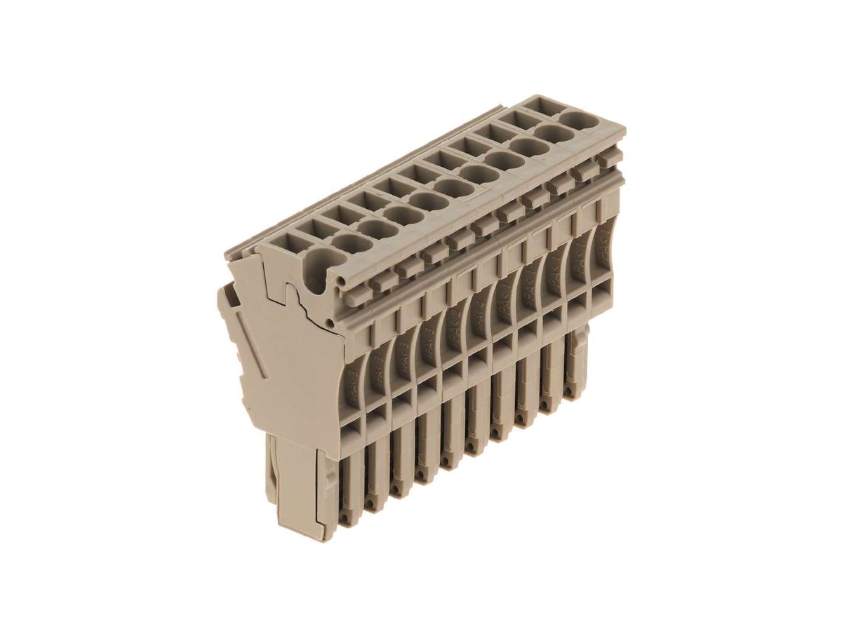 Stecker Weidmüller ZP 2.5/1AN/QV/11 Zugfeder 2.5mm² 11L beige