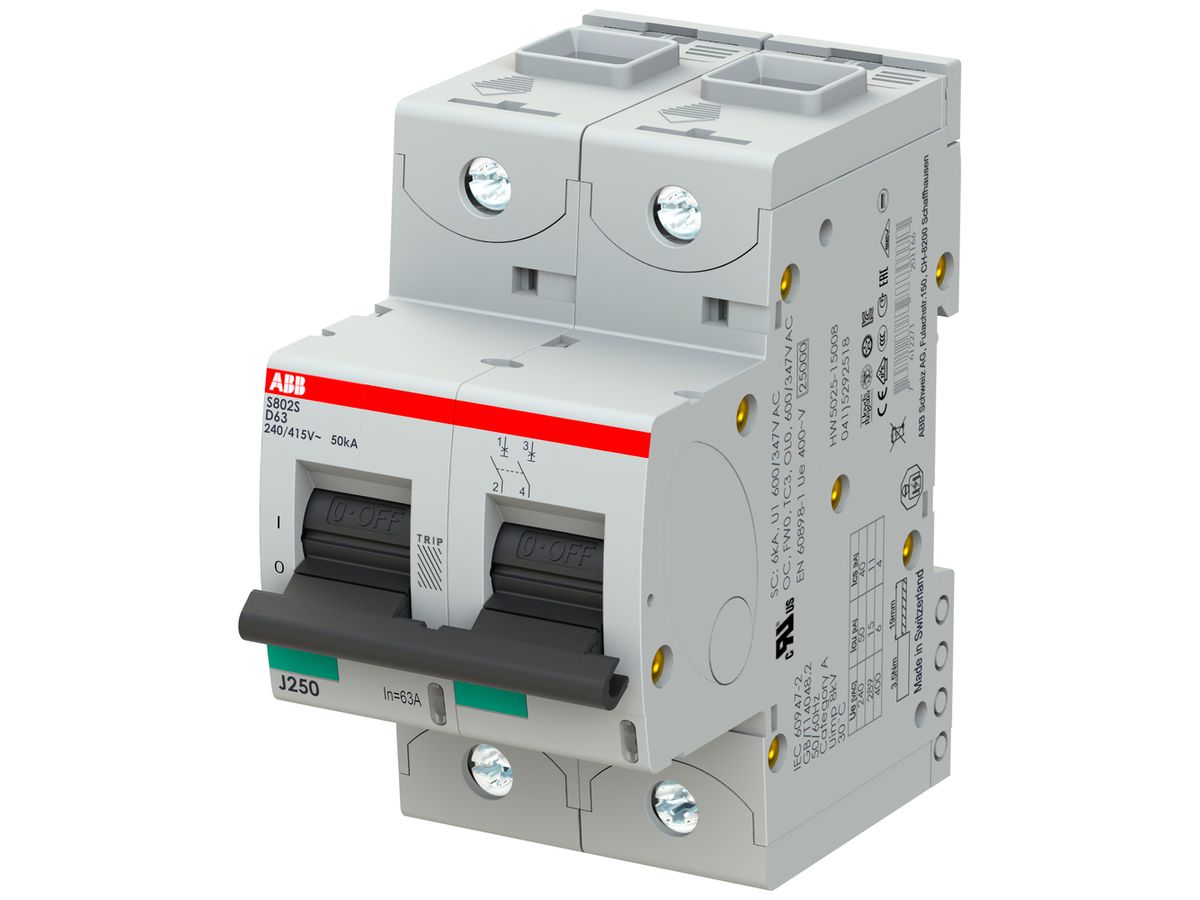 Leitungsschutzschalter ABB S802S-D 63A 50kA