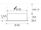 EB-LED-Deckenleuchte SLV MEDO 30 8W 1150lm 930/940K 70° Ø300mm weiss